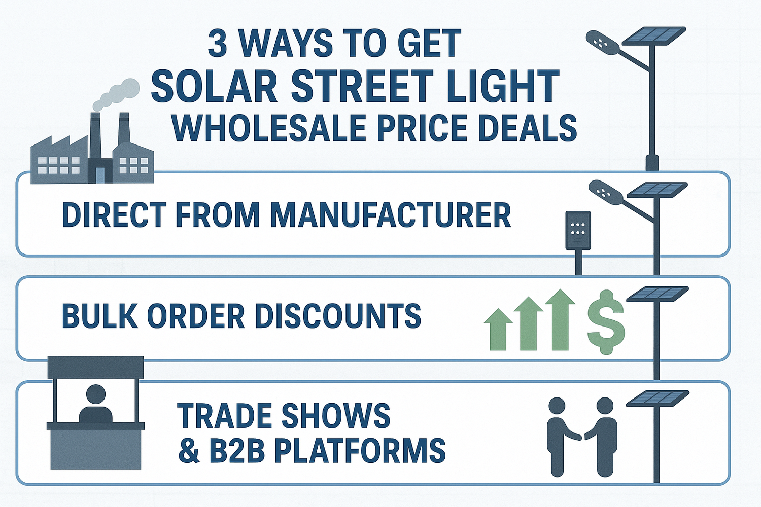 3 ways to get solar street light wholesale price deals