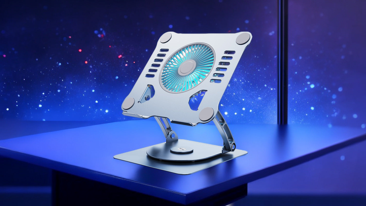 Why Gamers and Professionals Prefer the 360° Rotating Ergo Gaming Laptop Stand with Fan