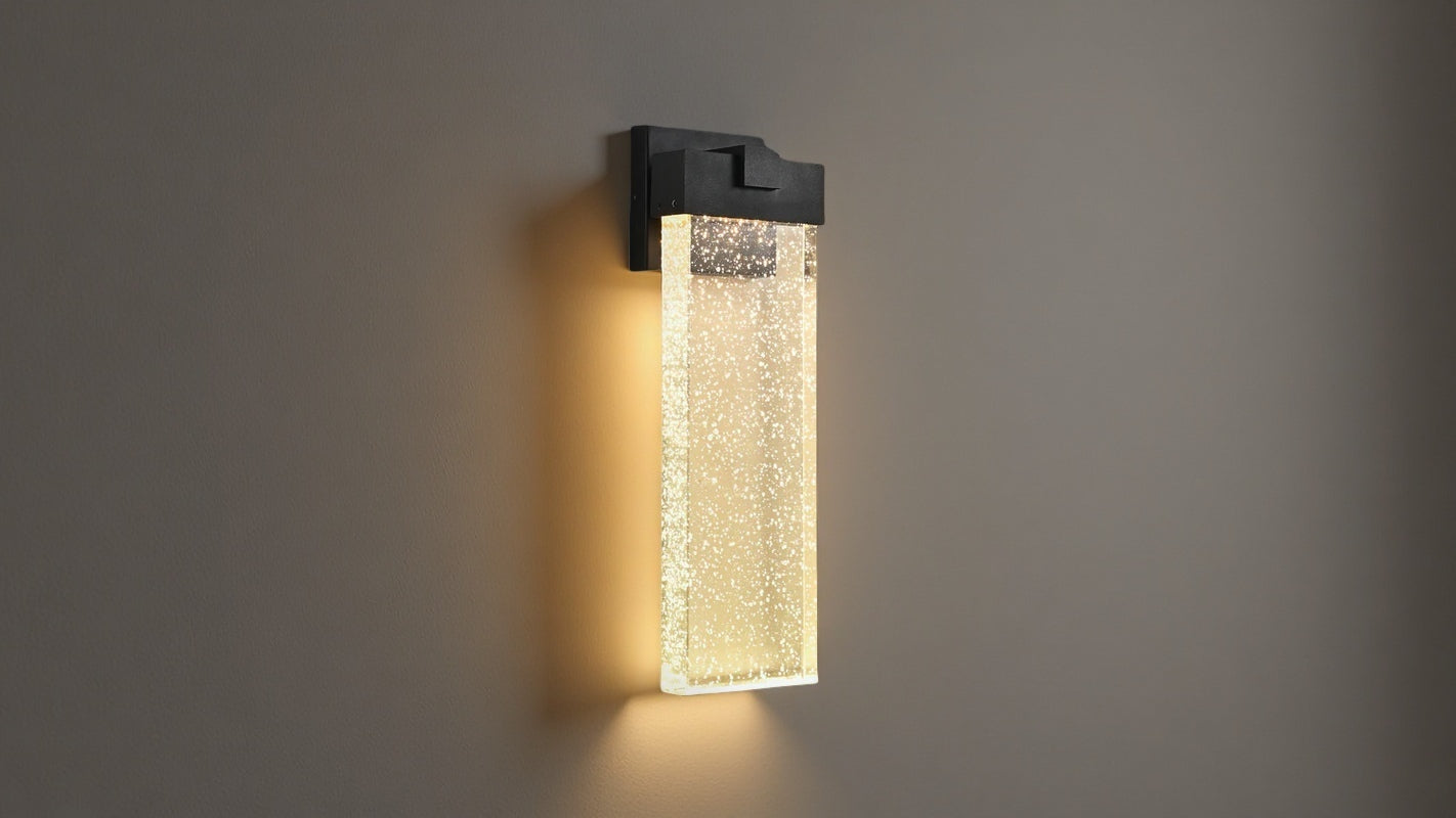12W Bubble Crystal Modern Outdoor Wall Light Fixture