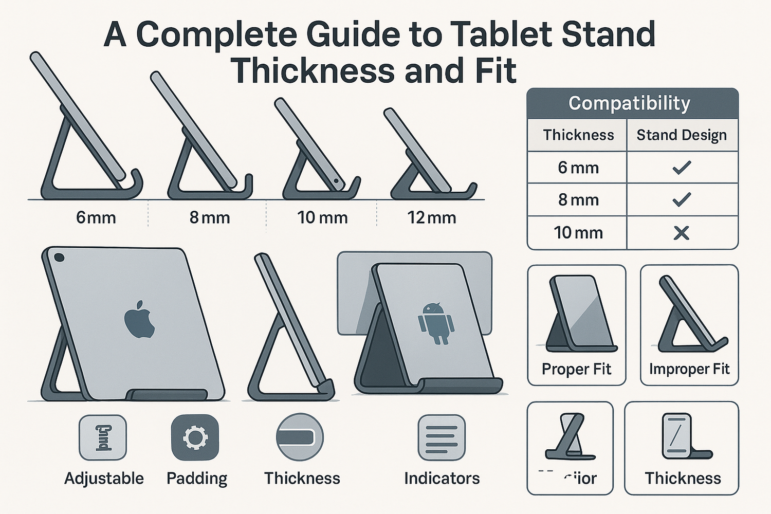 A Complete Guide to Tablet Stand Thickness and Fit
