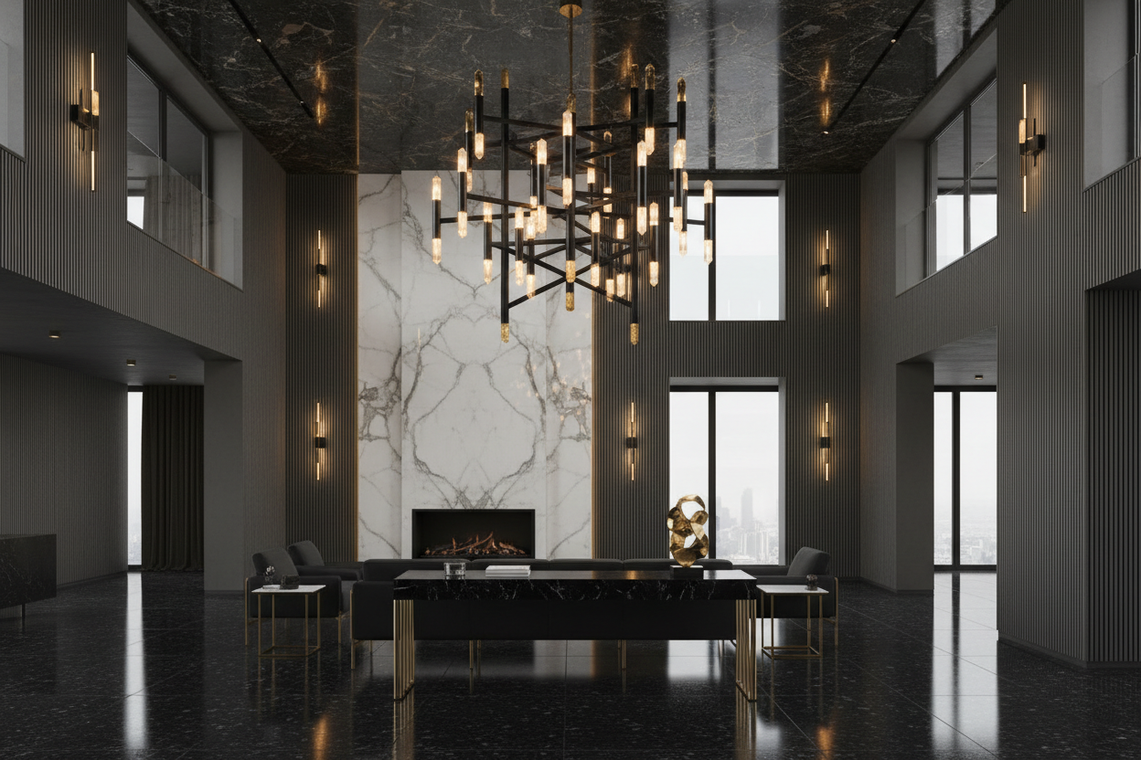 Black and Gold Light Fixtures: Luxury Interior Trends