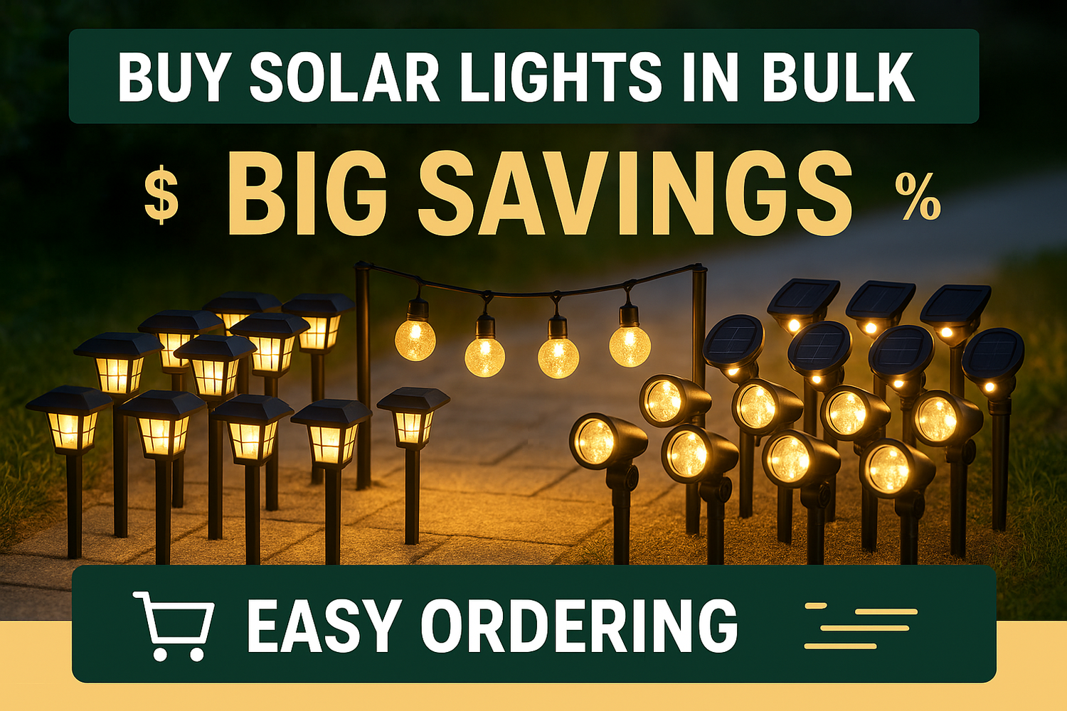 Buy solar lights in bulk easily for big savings