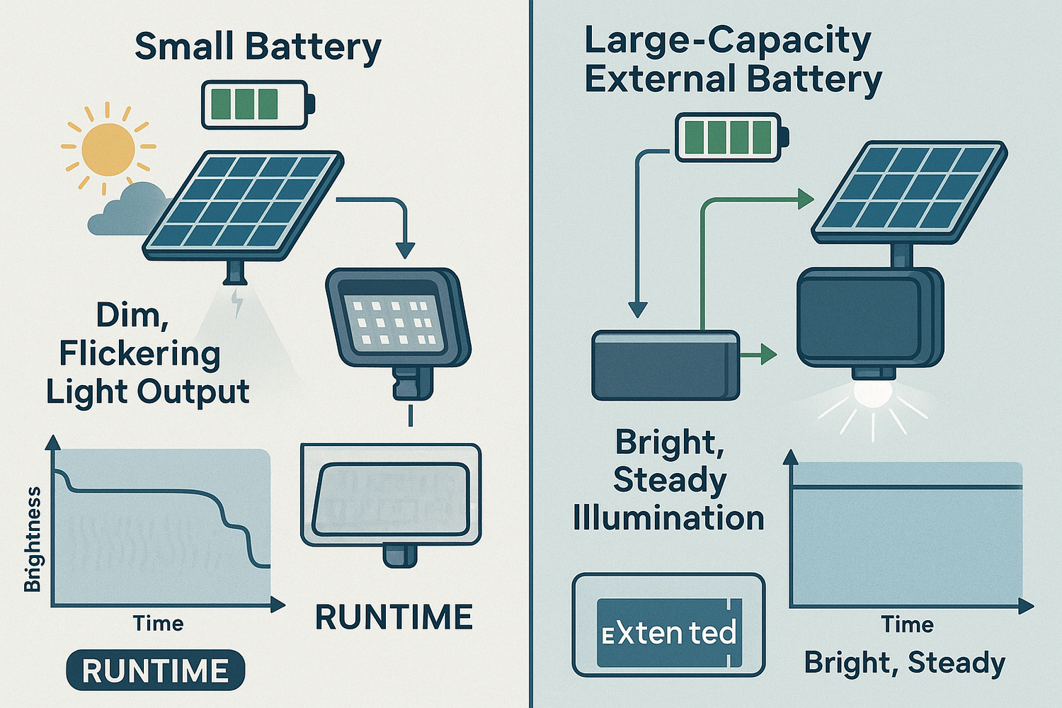Do Large-Capacity External Batteries Improve Solar Light Performance