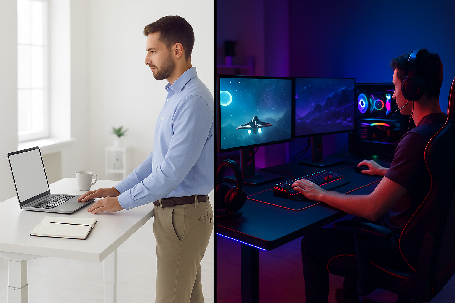 Electric Standing Desk vs Gaming Desk Which Is Best for Productivity