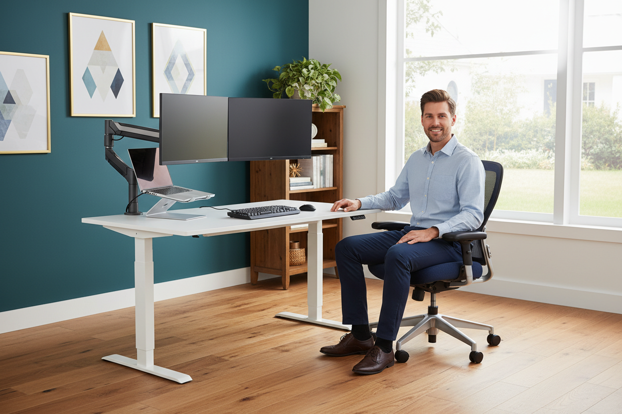 Creating the Ultimate Dual-Monitor Workspace on a 47-Inch Standing Desk