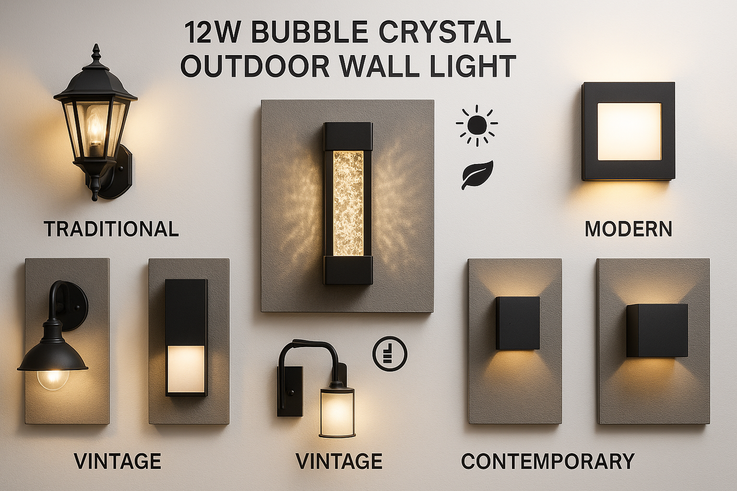 How Does the 12W Bubble Crystal Outdoor Wall Light Stack Up Against Other Fixtures