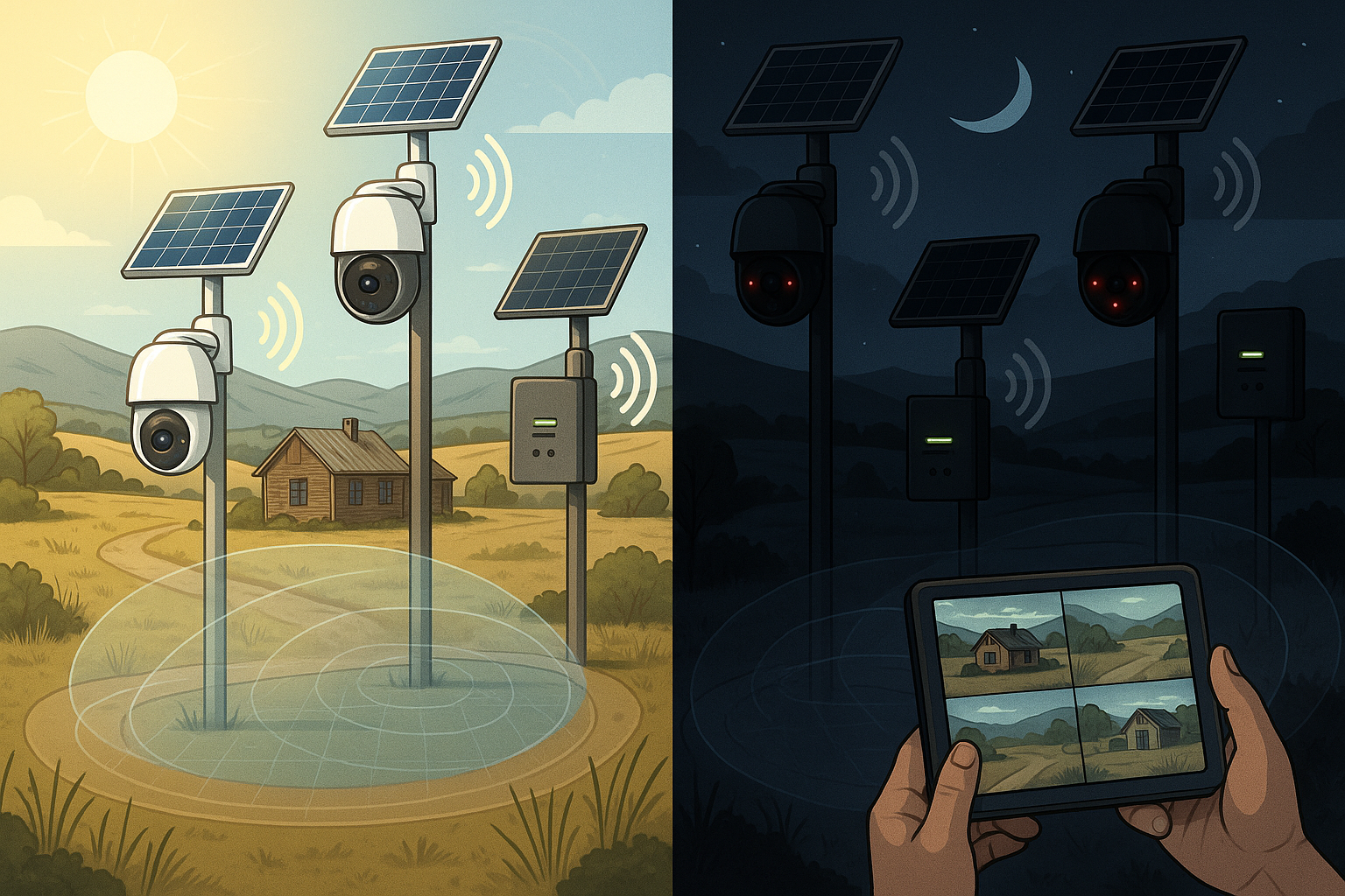 How Solar CCTV Cameras Provide 24/7 Protection for Isolated Properties