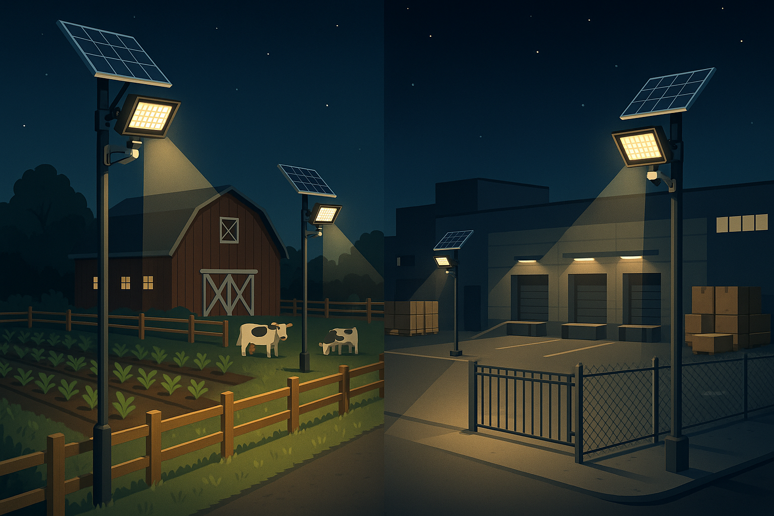 How Solar Flood Lights Protect Farms and Warehouses
