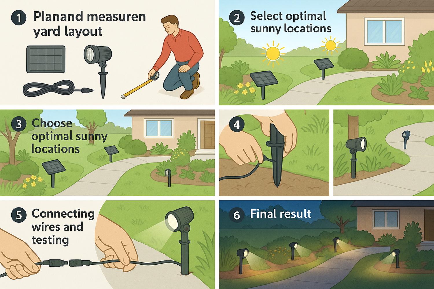 How to Install Solar Landscape Spotlights in Your Yard Step by Step