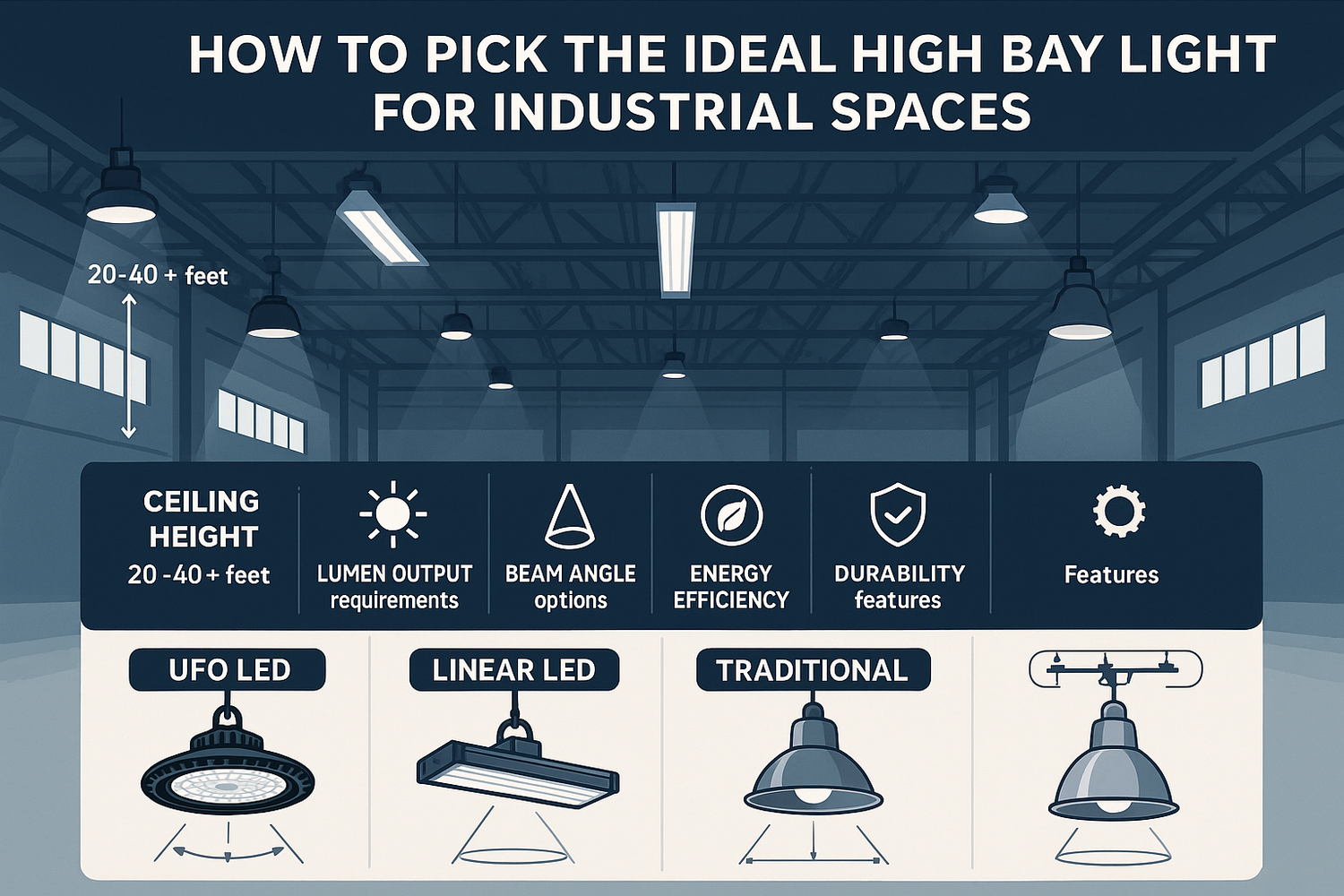 How to Pick the Ideal High Bay Light for Industrial Spaces