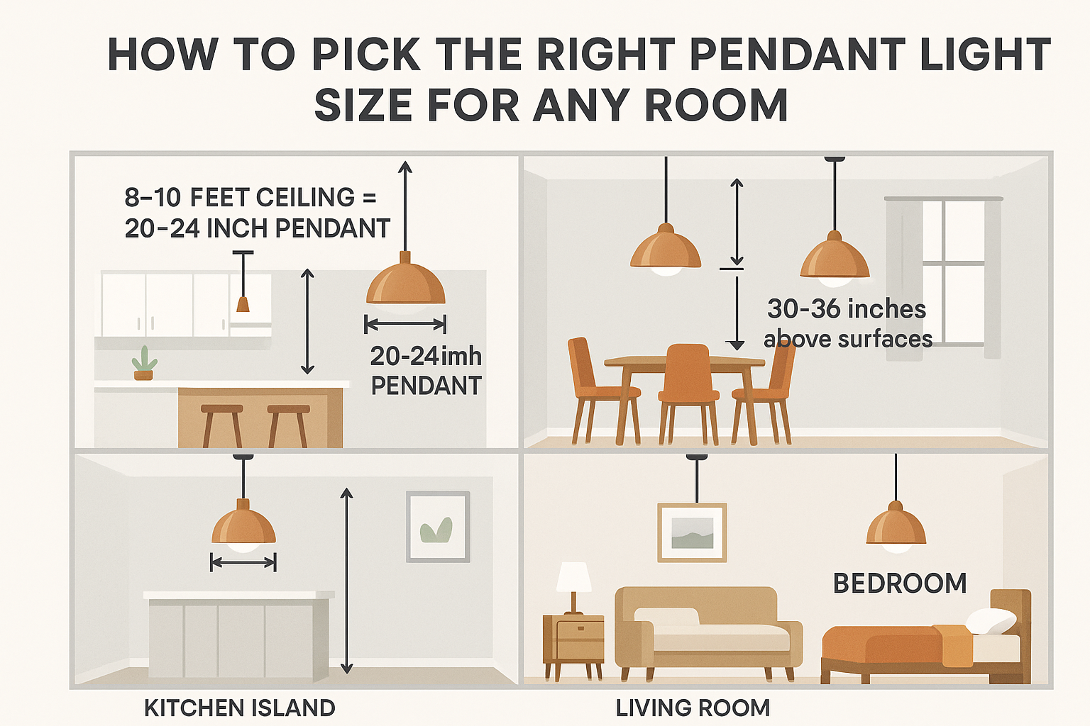 How to Pick the Right Pendant Light Size for Any Room