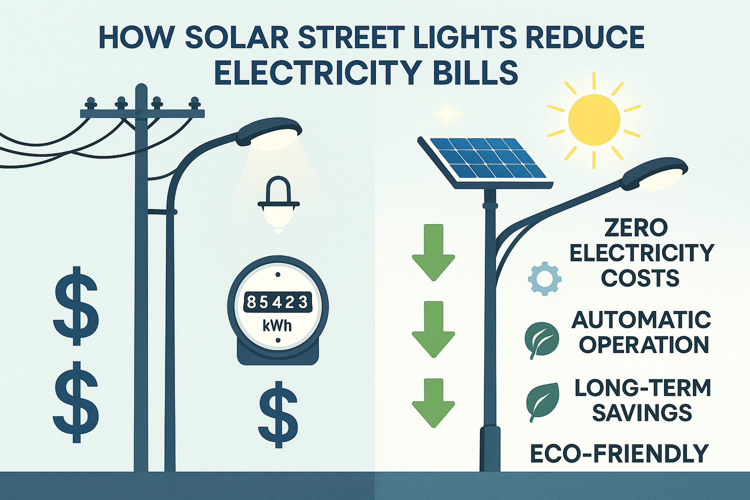 How to reduce high electricity bills with solar street lights