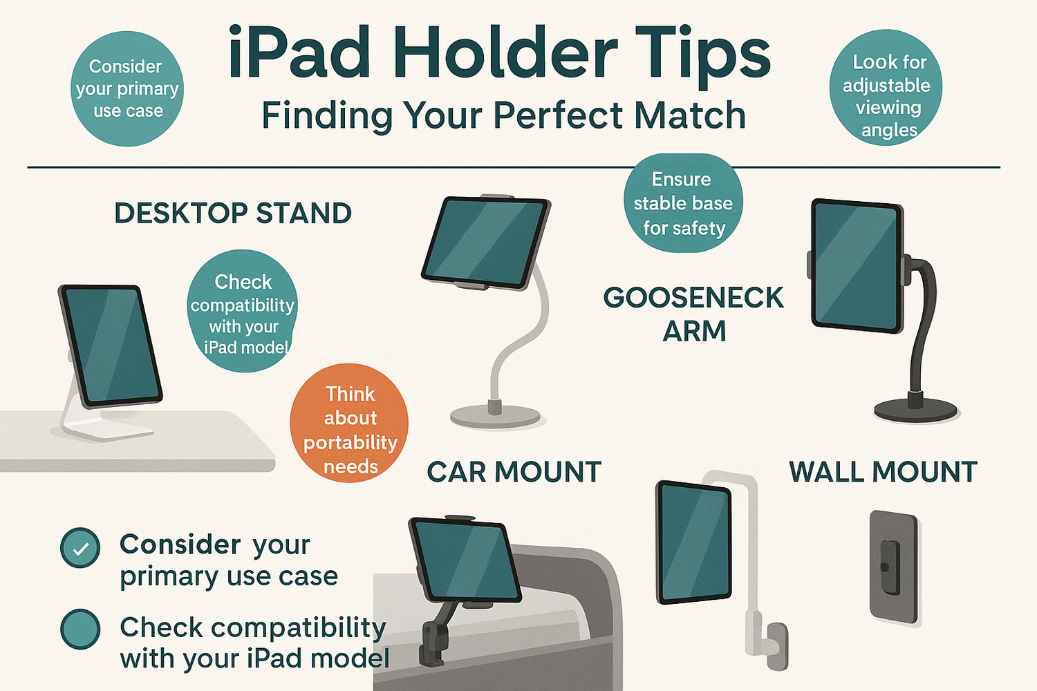 iPad holder tips for finding your perfect match