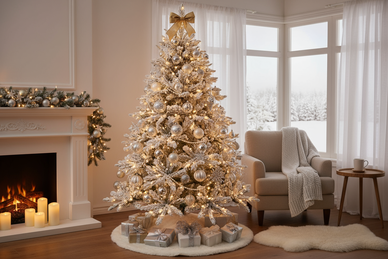 Merece la pena comprar un árbol de Navidad desplegable con aspecto nevado?, image size:1248x832