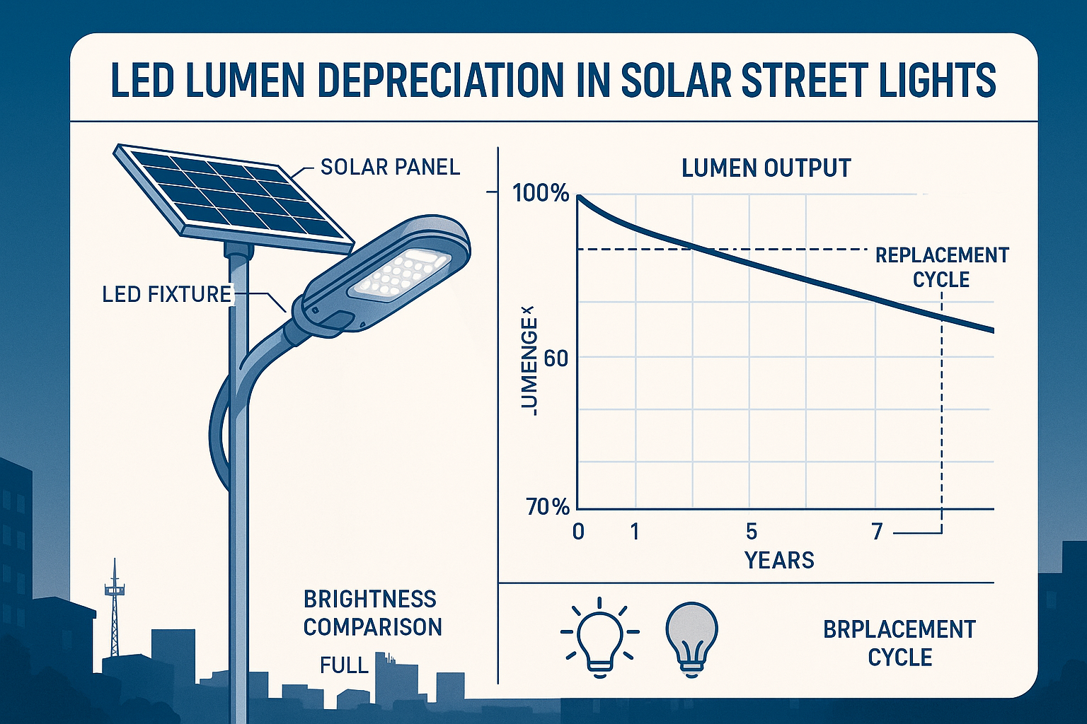 LED Lumen Depreciation and Replacement Cycles in Solar Street Lights