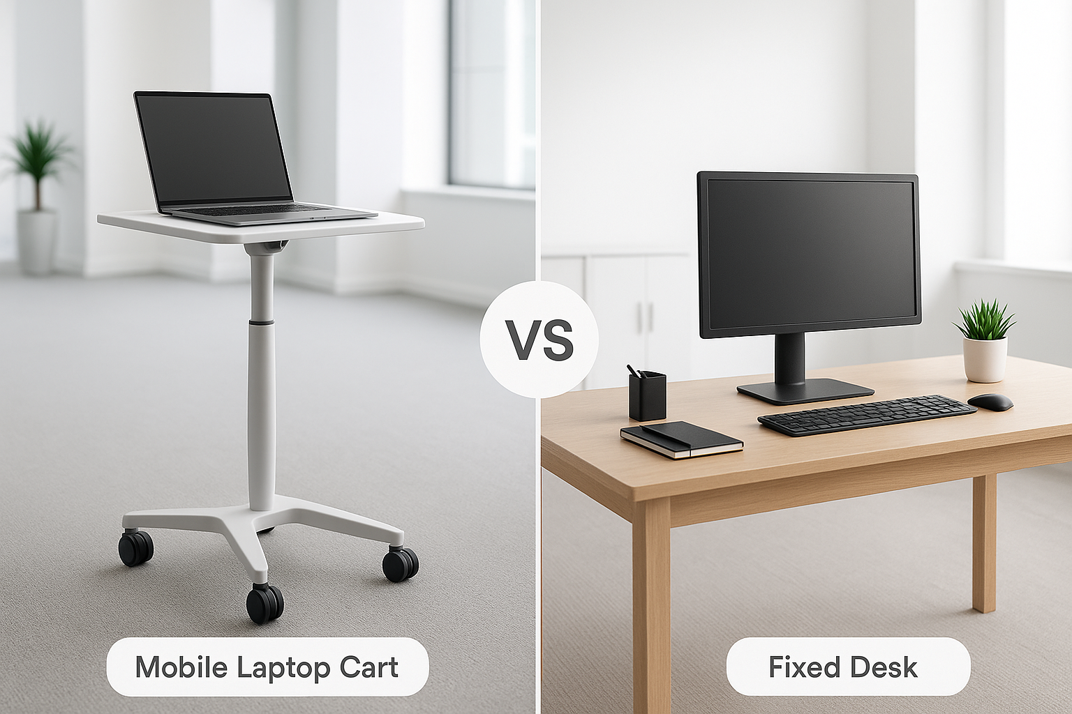 Mobile Laptop Carts or Fixed Desks Which Wins for You