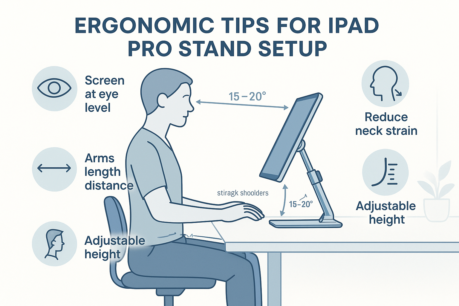 Simple tips to set up your iPad Pro stand for better ergonomics