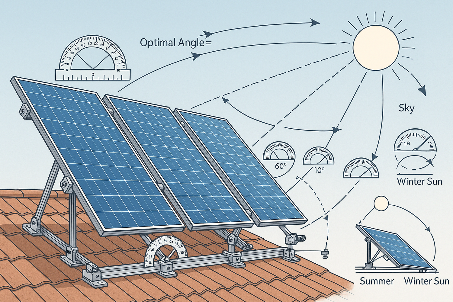 Solar Panel Angle Optimization and Adjustment