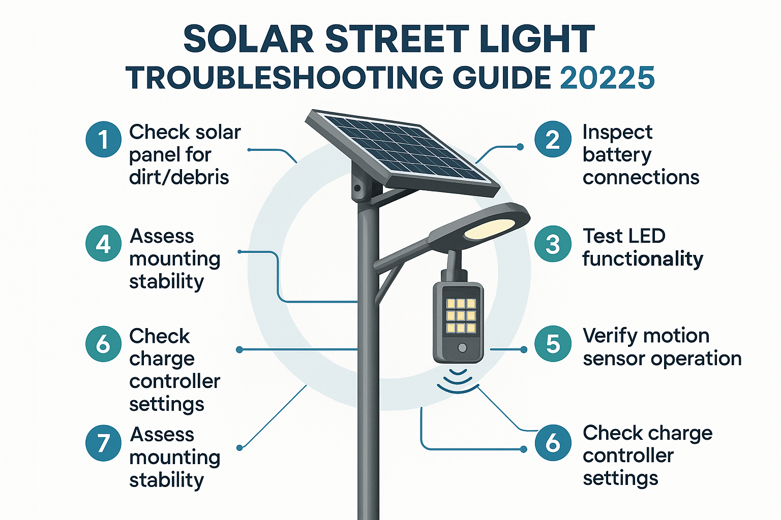 Step-by-Step Guide to Troubleshooting Solar Street Light Problems in 2025