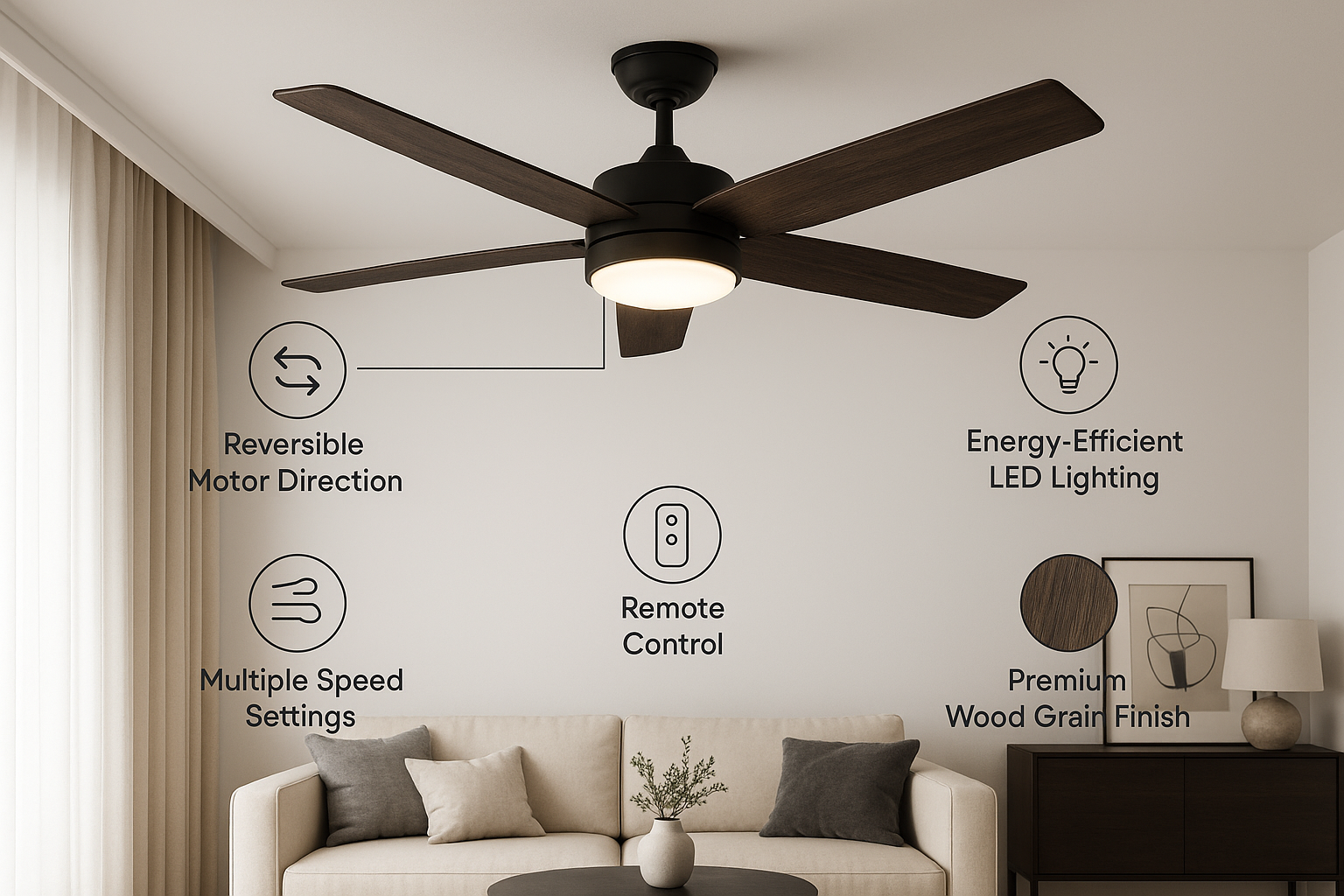 Top Features to Look for in a Black Wood Ceiling Fan with Lights