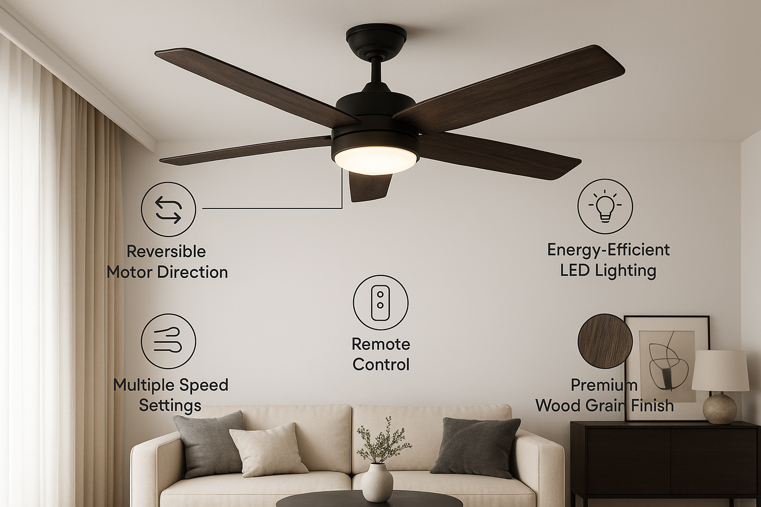 Top Features to Look for in a Black Wood Ceiling Fan with Lights