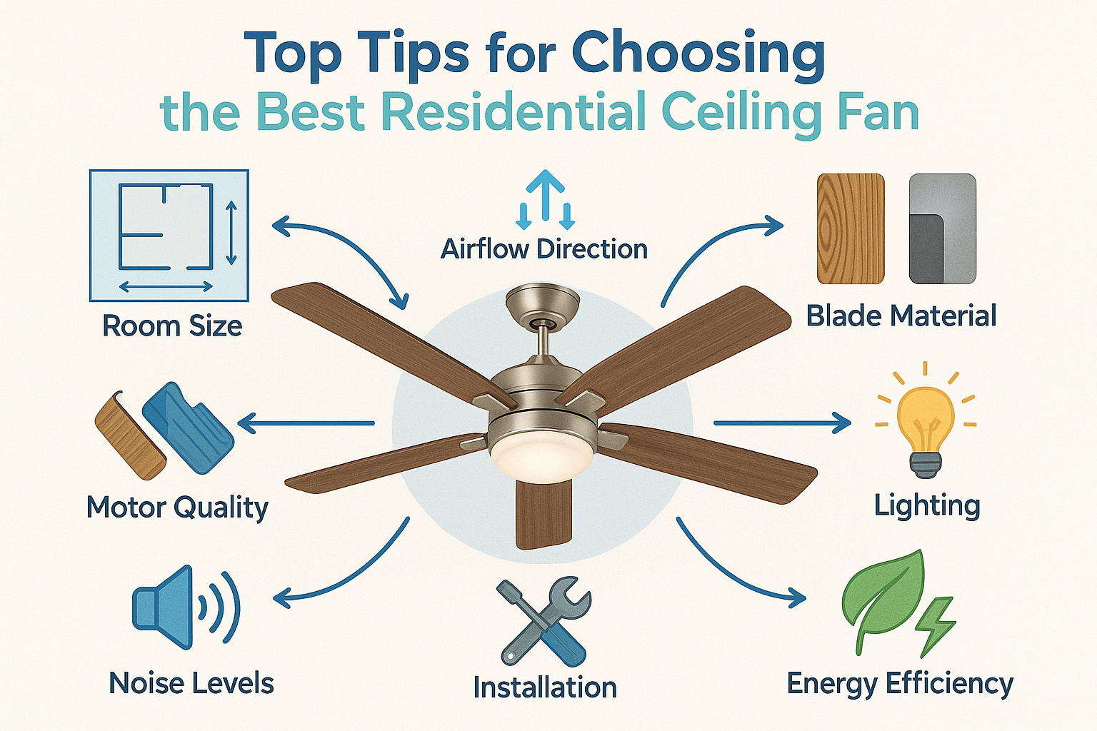 Top Tips for Choosing the Best Residential Ceiling Fan