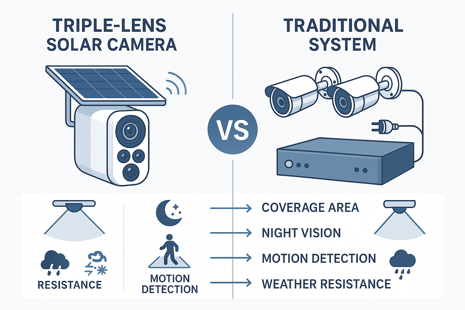 Triple-Lens Solar Security Camera versus Traditional Systems Which Offers Better Protection