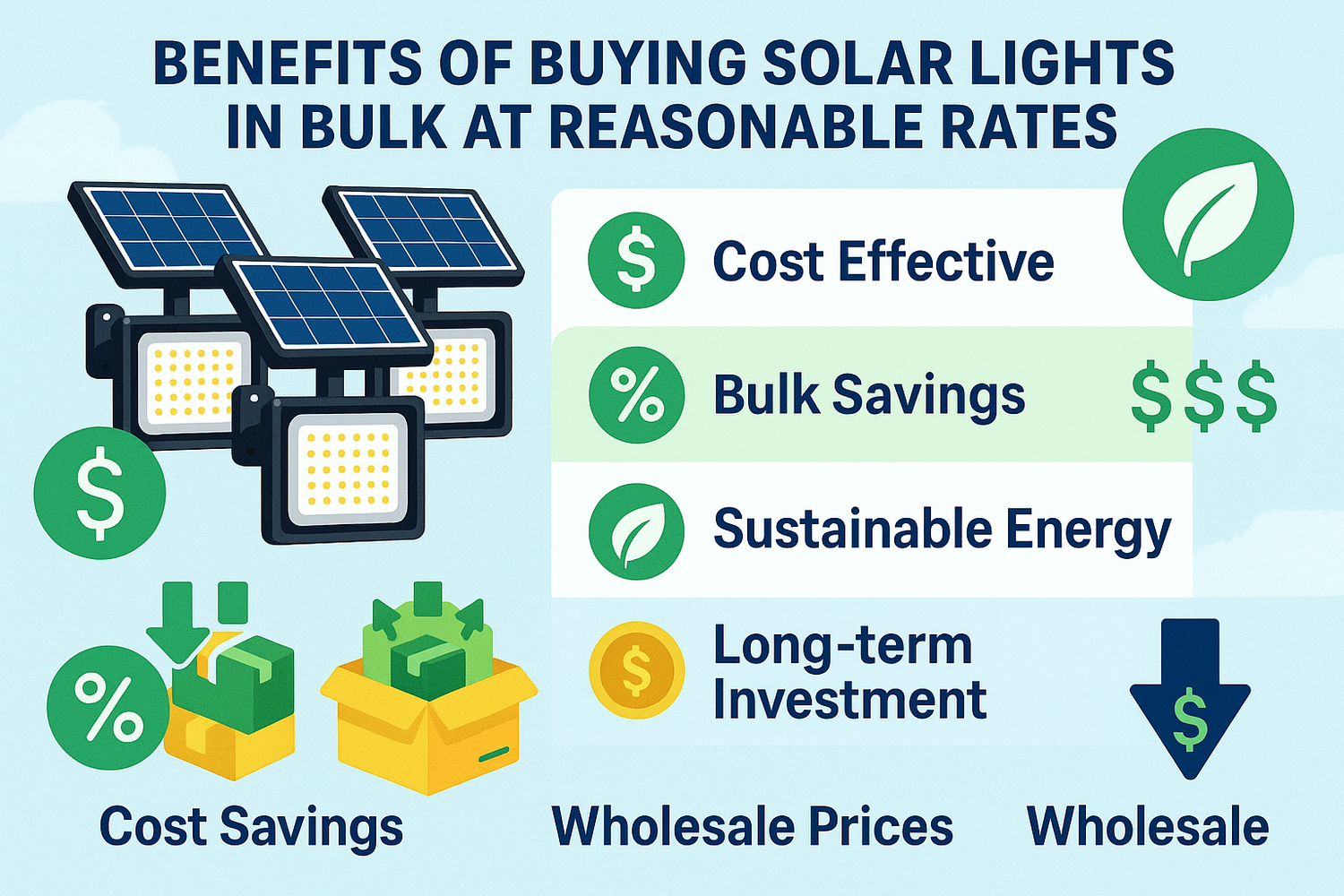 Why you should buy solar lights in bulk at reasonable rates