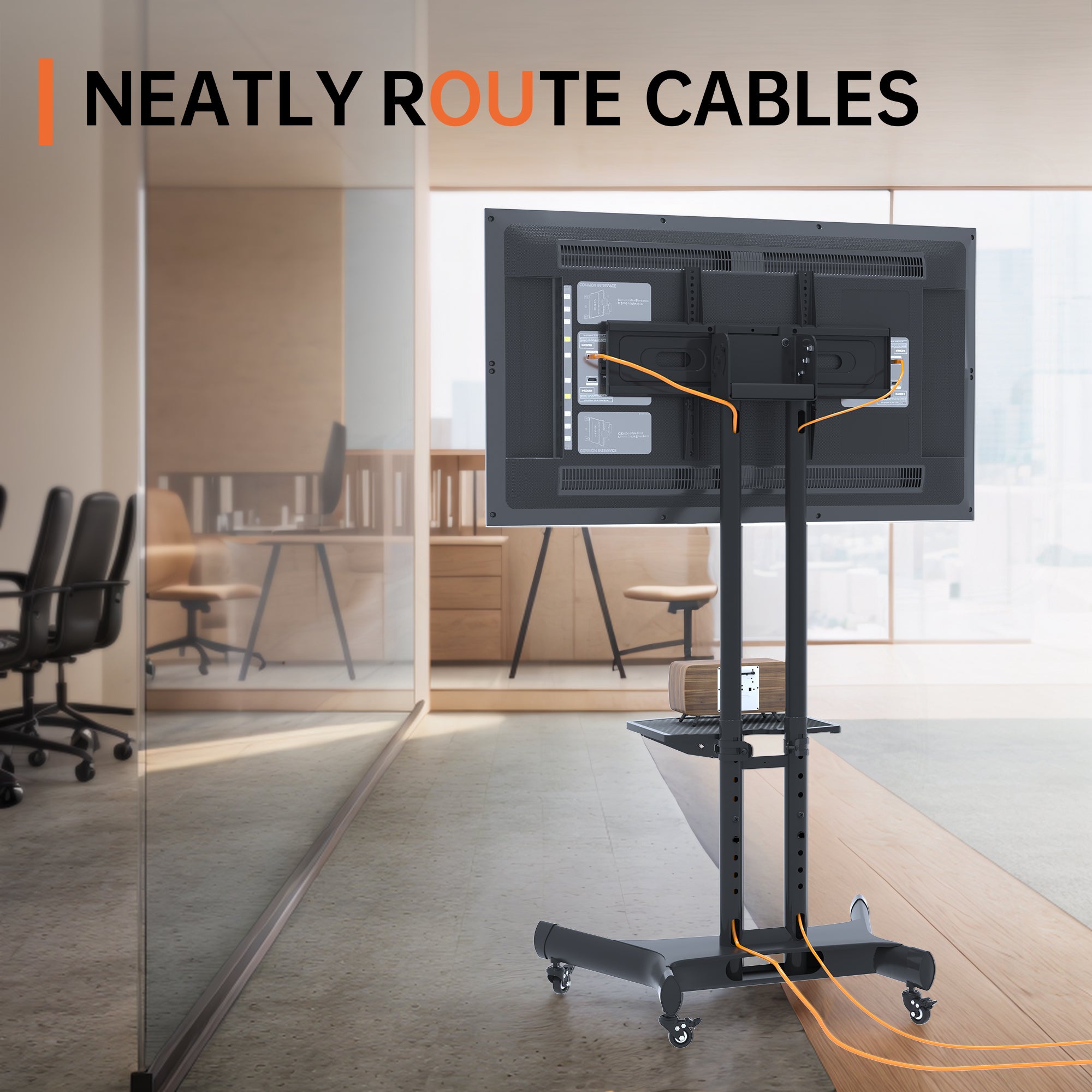 32–80 inch Universal Swivel TV Stand for for home sports and fitness
