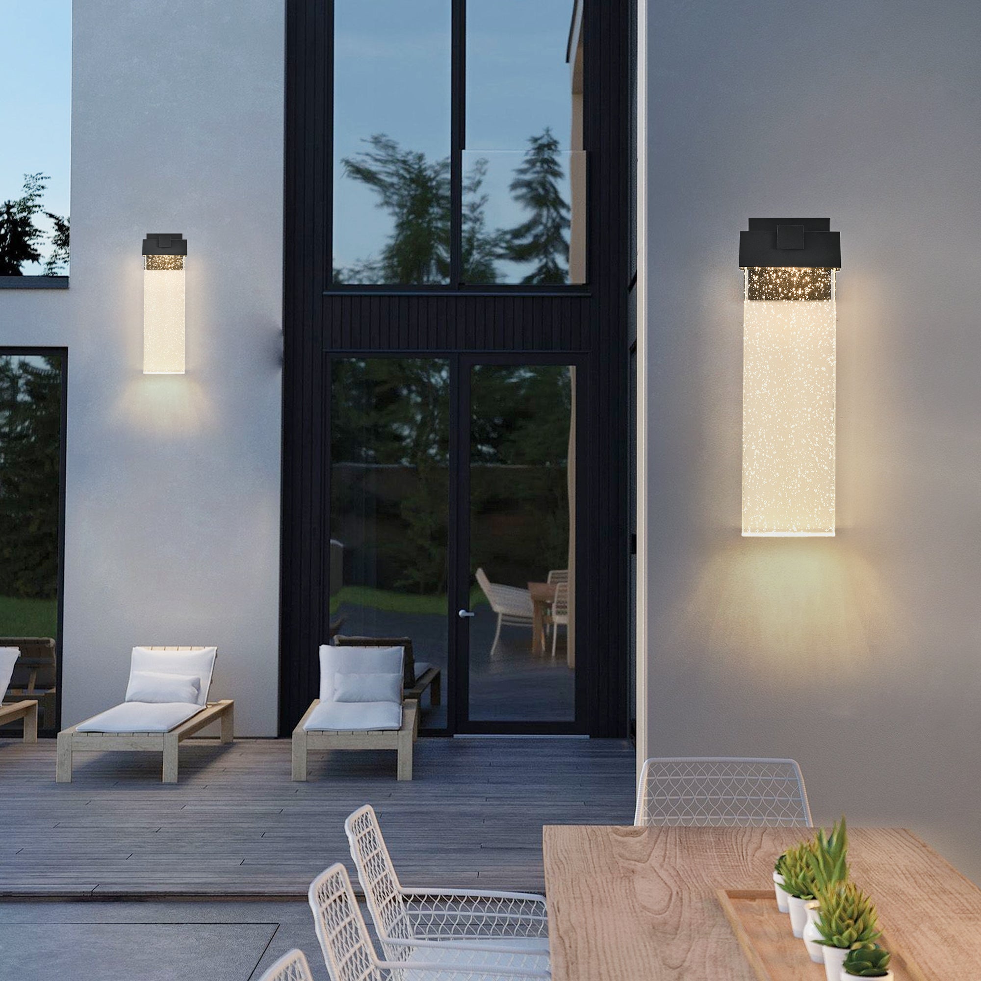 12W Bubble Crystal Modern Outdoor Wall Light Fixture 1 light