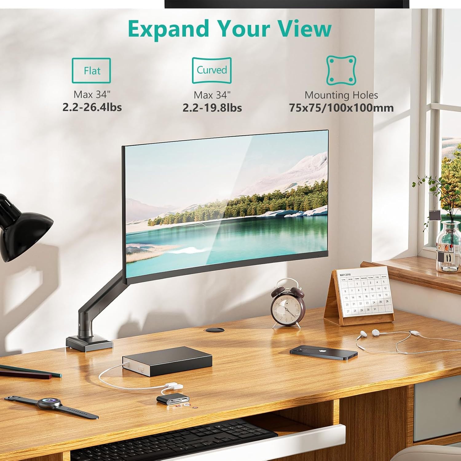 Full Motion Adjustable Single Monitors Arm