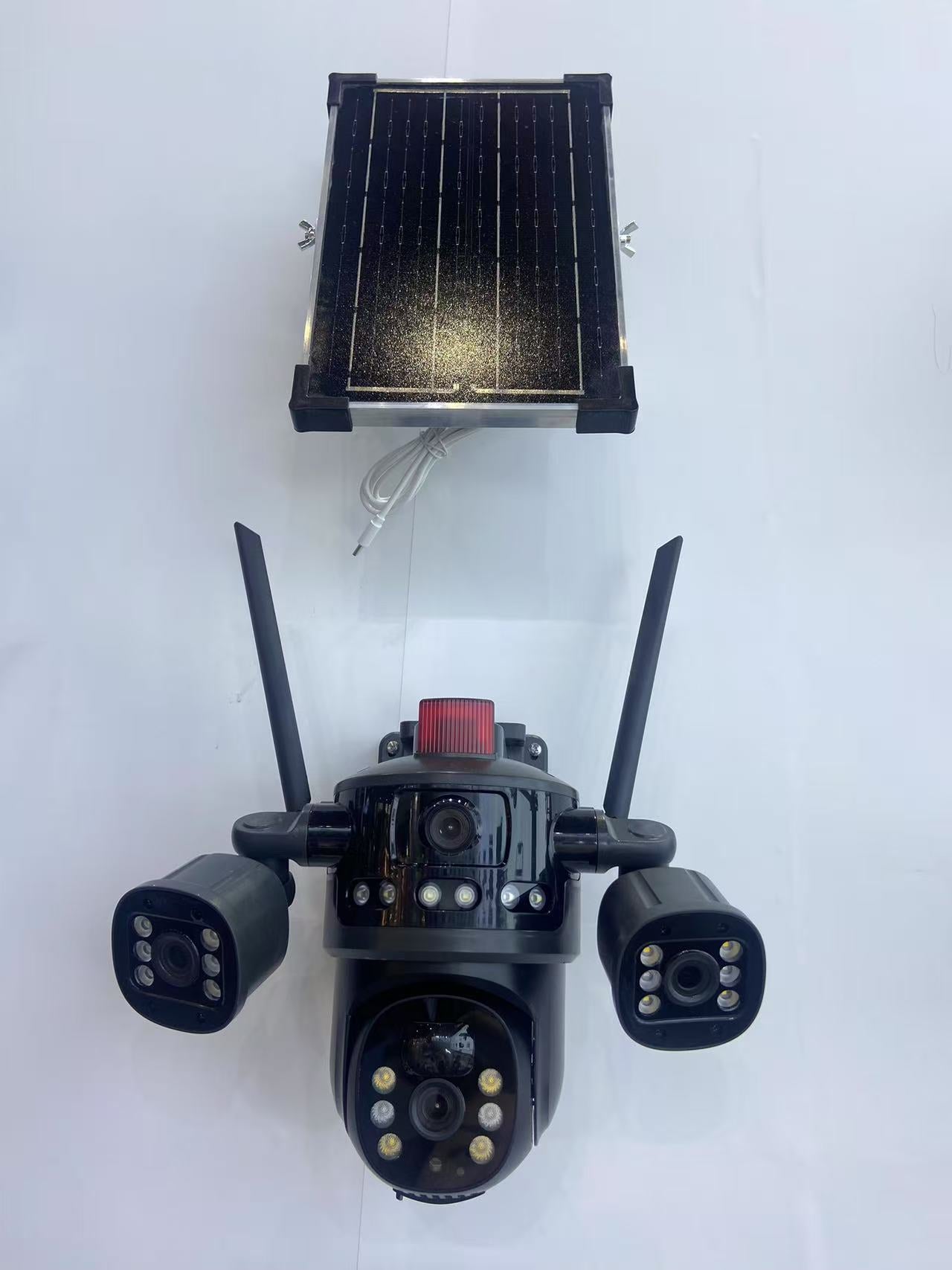 Großhandels-Solar-Überwachungskamera mit drei Objektiven, 6 MP HD, KI-Personenerkennung, 15-Tage-Akku