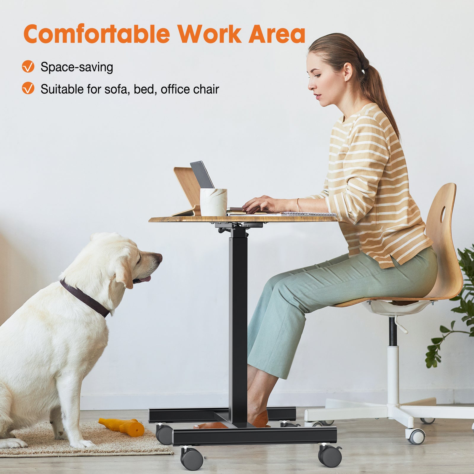 28.5-42.5 inches Laptop Computer Cart for Home