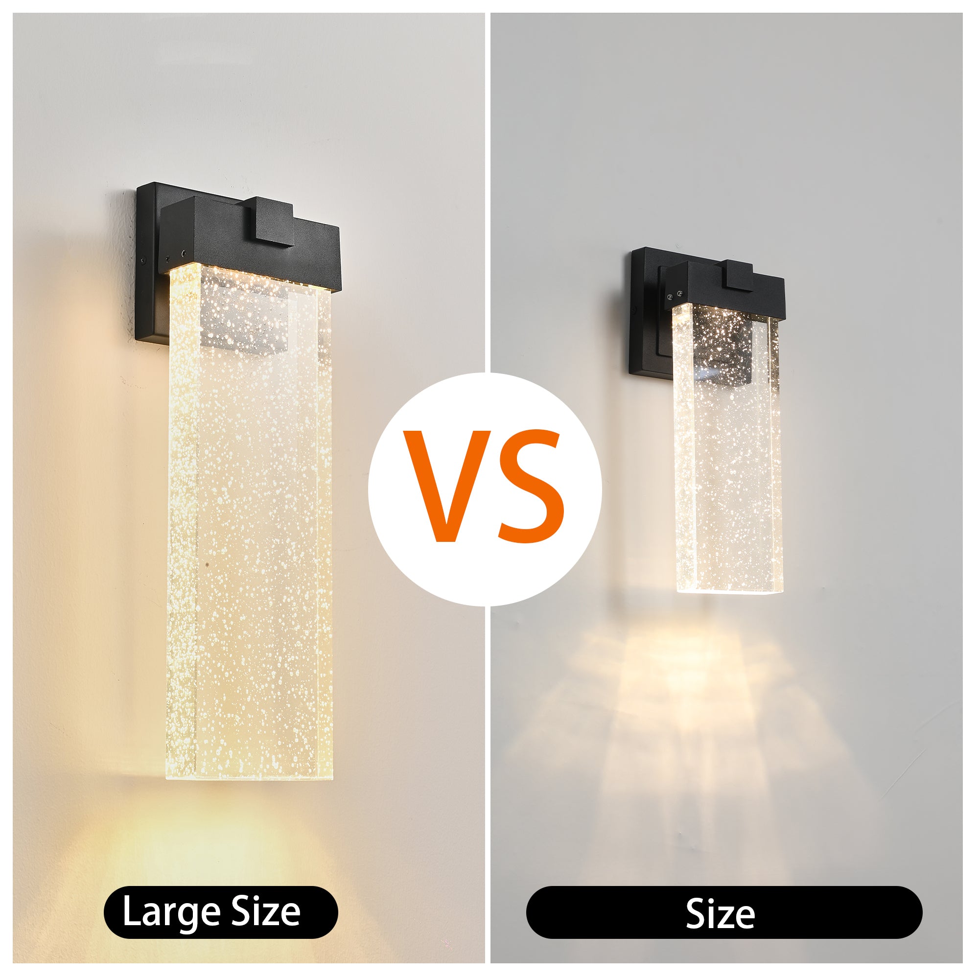 12W Bubble Crystal Modern Outdoor Wall Light Fixture 1 light