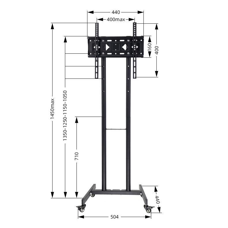 32-55 inch Rackora TV mobile cart / Universal floor standing mobile stand