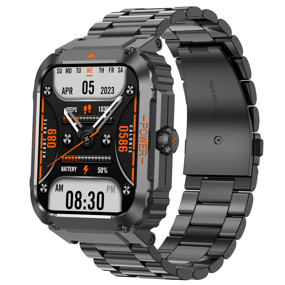 Smart Watch Outdoor Waterproof Bluetooth Call ECG Heart Rate Blood Sugar Temperature Monitoring Sports