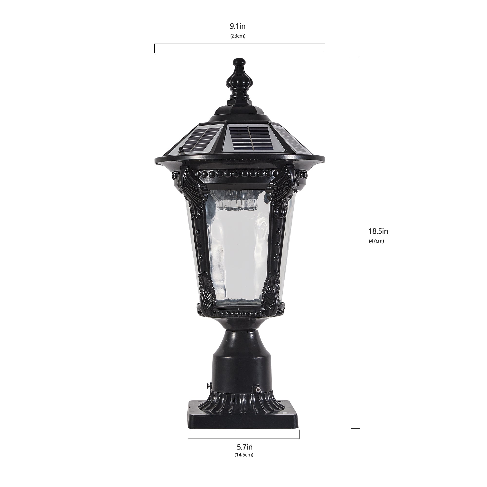 6V/2.4W Aluminium Retro Sensor Solar Lights With Dimmable LED