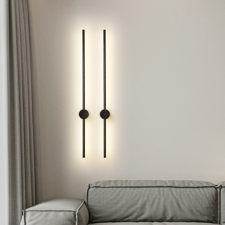 Rotatable Minimalist Long Strip Light Luxury Wall Lamp Simple Modern Living Room