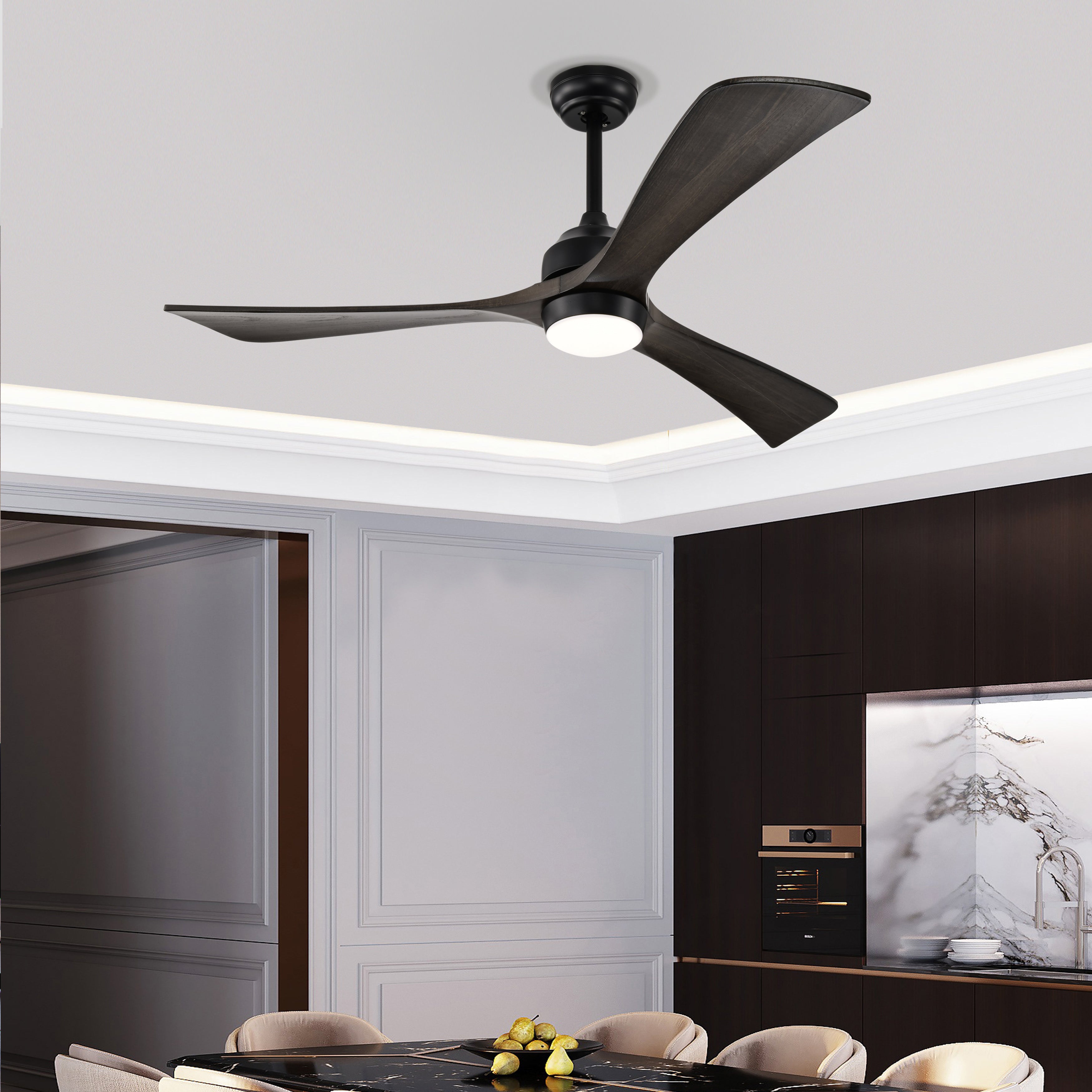 52" Iron Wood Ceiling Fan Remote Control