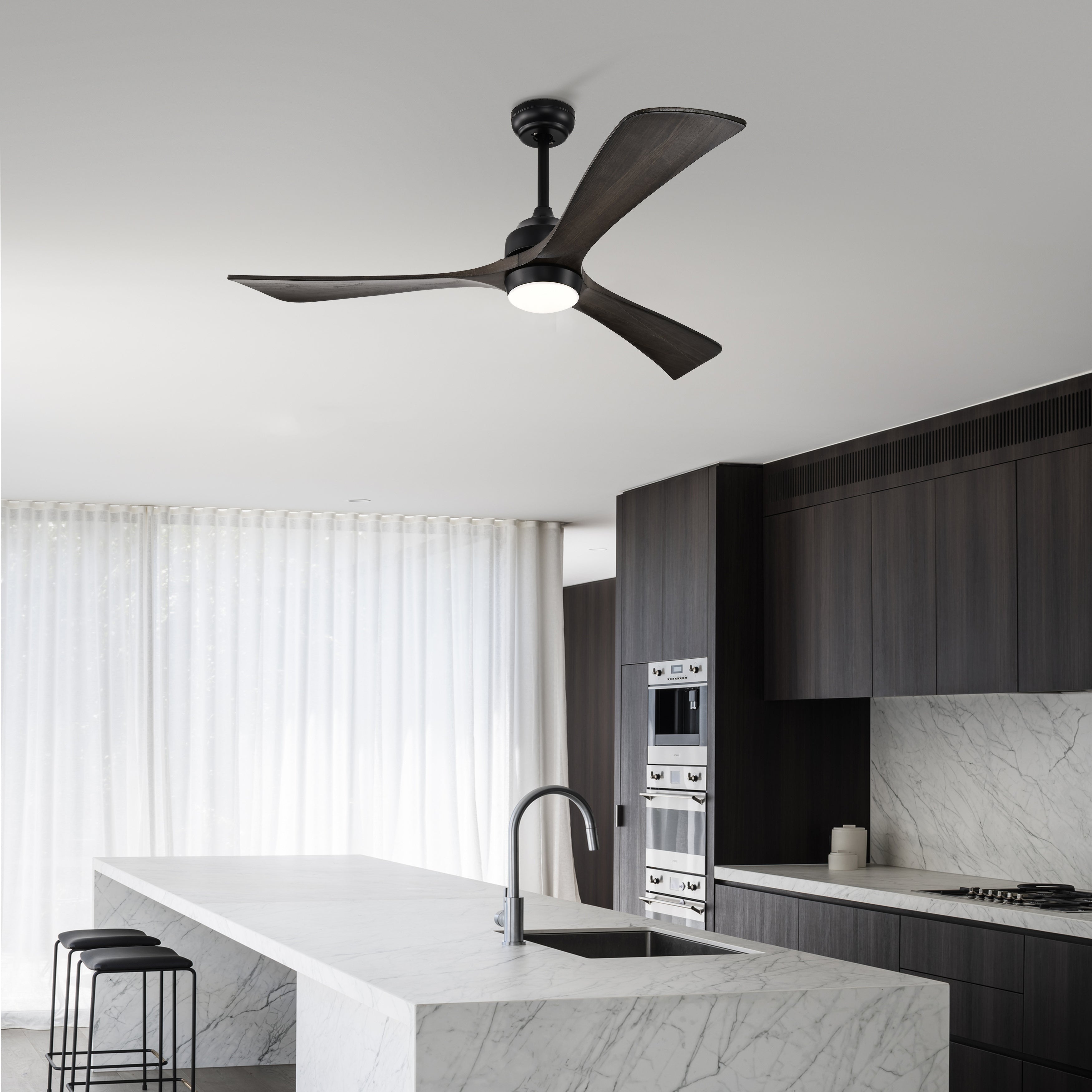 52" Iron Wood Ceiling Fan Remote Control