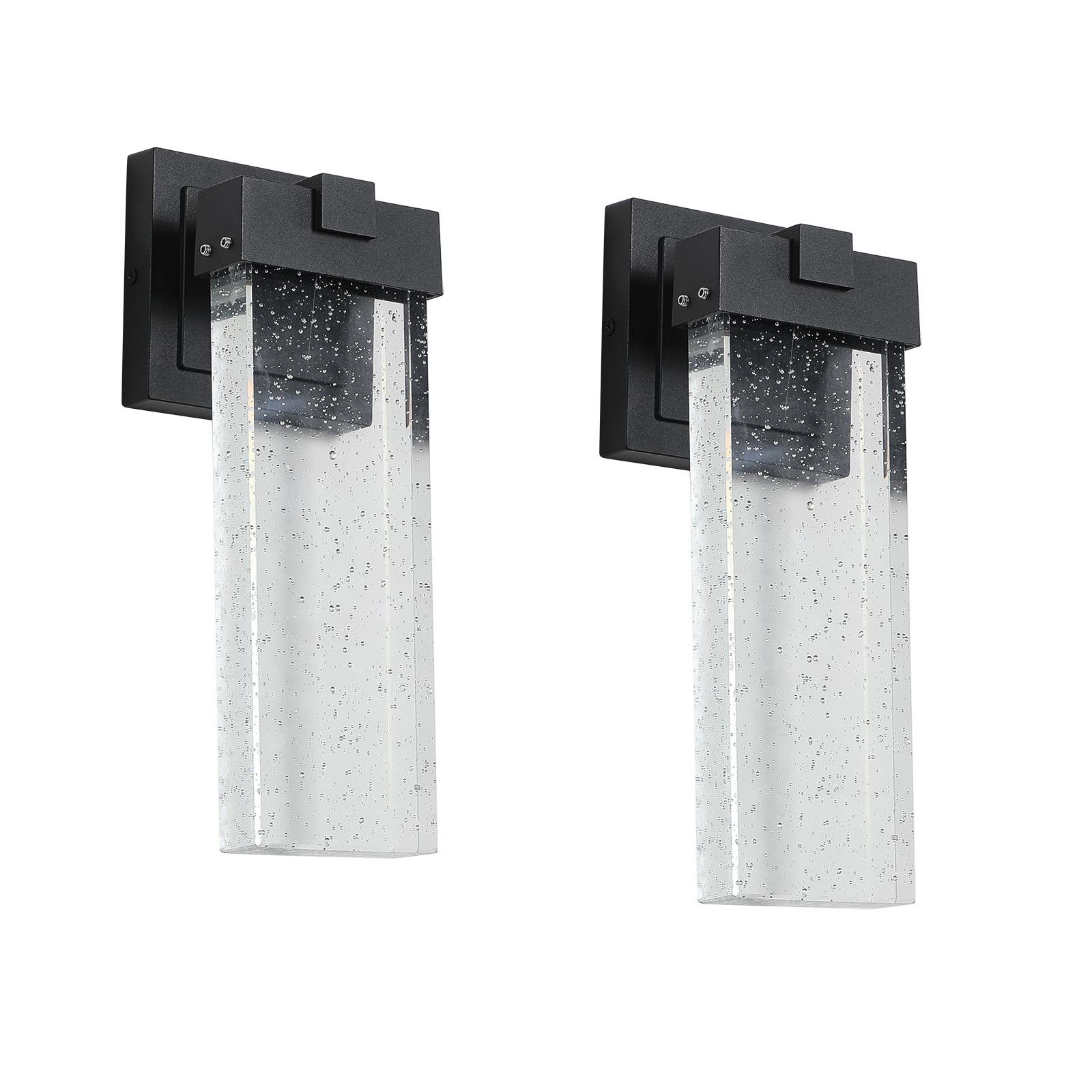 Outdoor Waterproof Transparent Crystal LED Wall Lamp 2 pack