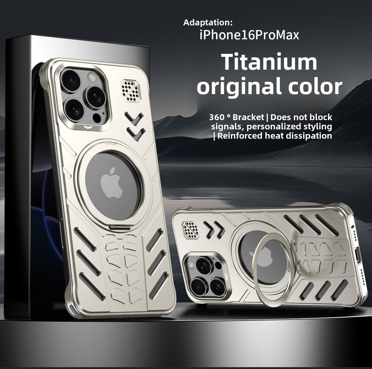Metal Magnetic Case 360 Degree Rotating Stand Heat Dissipation