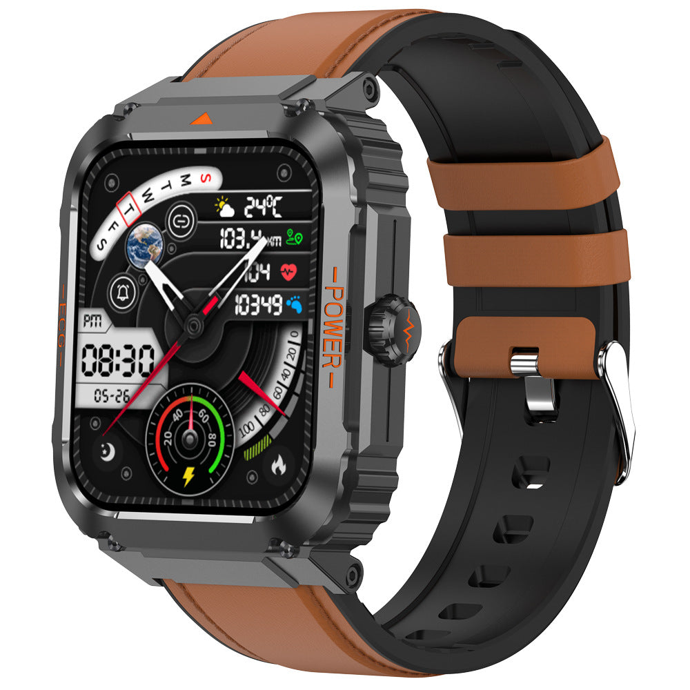 Smart Watch Outdoor Waterproof Bluetooth Call ECG Heart Rate Blood Sugar Temperature Monitoring Sports