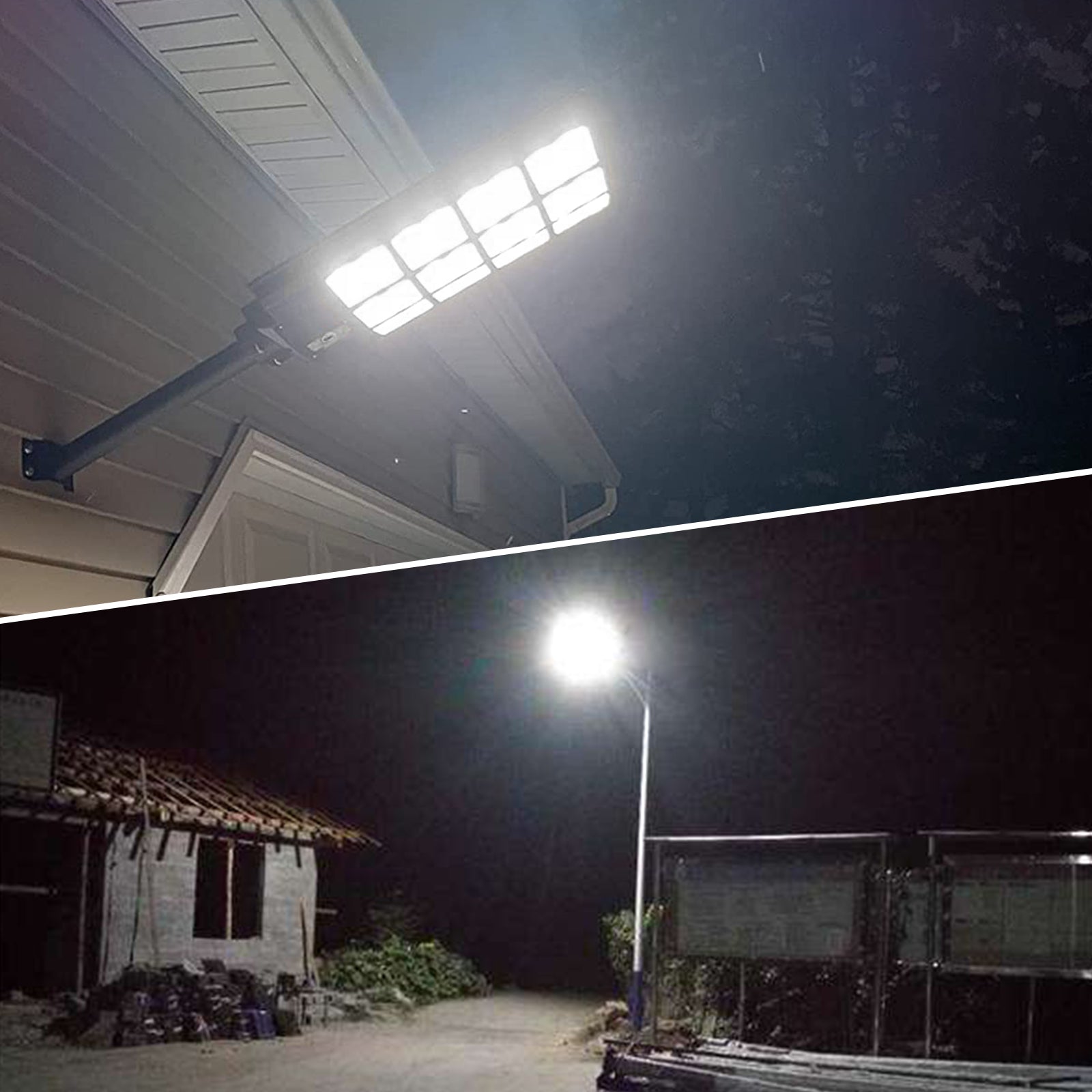 1600W BMW-Style Solar Street Light – 1152 LEDs, 30W Panel, 16-24H Runtime, 360㎡ Coverage