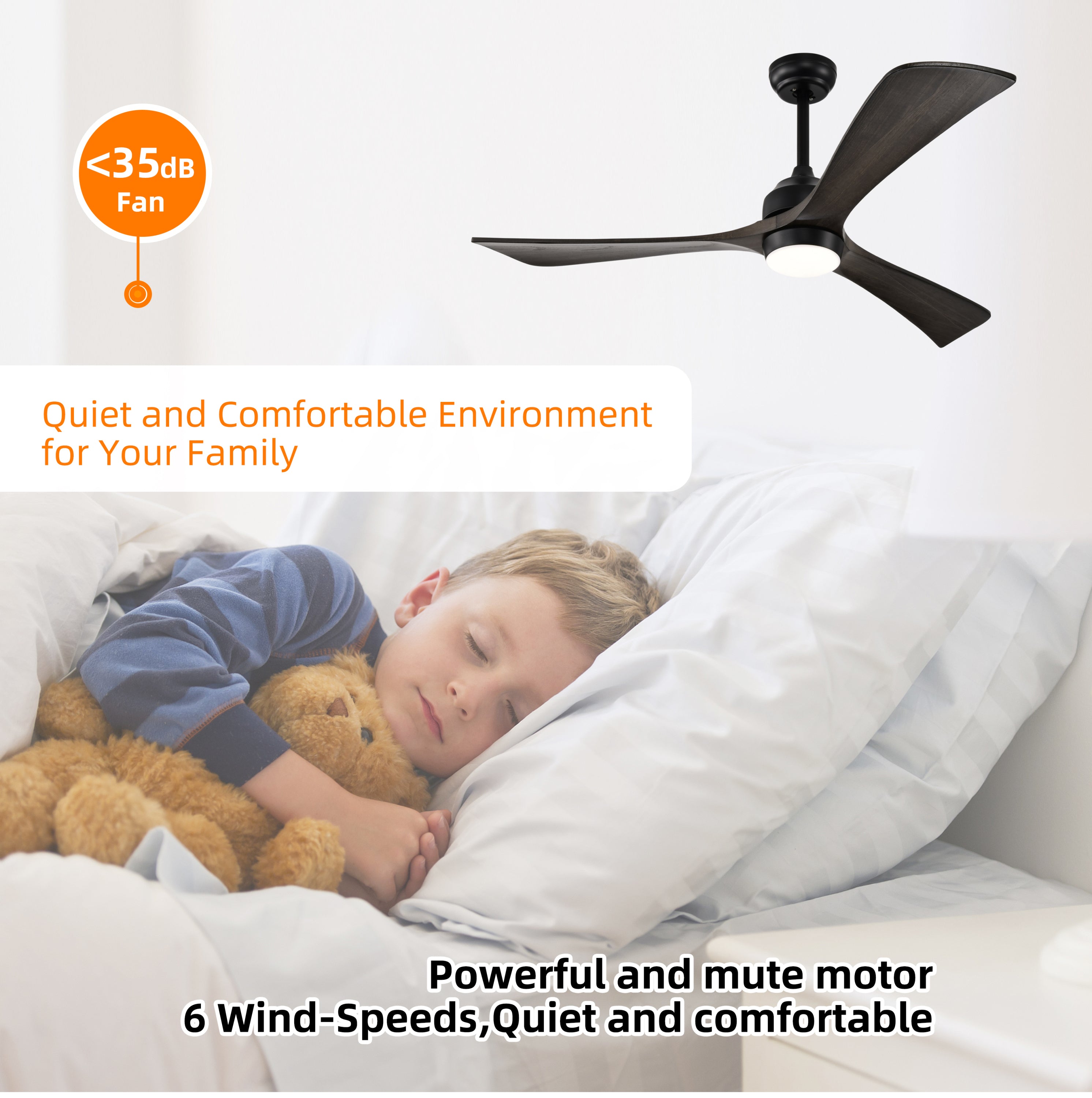 52" Iron Wood Ceiling Fan Remote Control