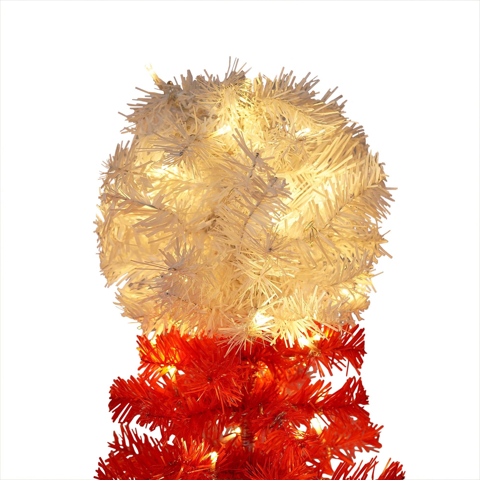 Lighted Santa Hat Style Christmas Tree Set of 2, 4ft Artificial Tree