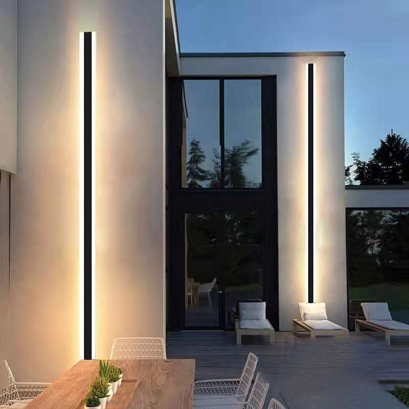 Outdoor Wall Lamp Waterproof Garden Light Minimalist Strip Light LED Simple Wall Washer Light Modern Villa Entrance Wall Lamp