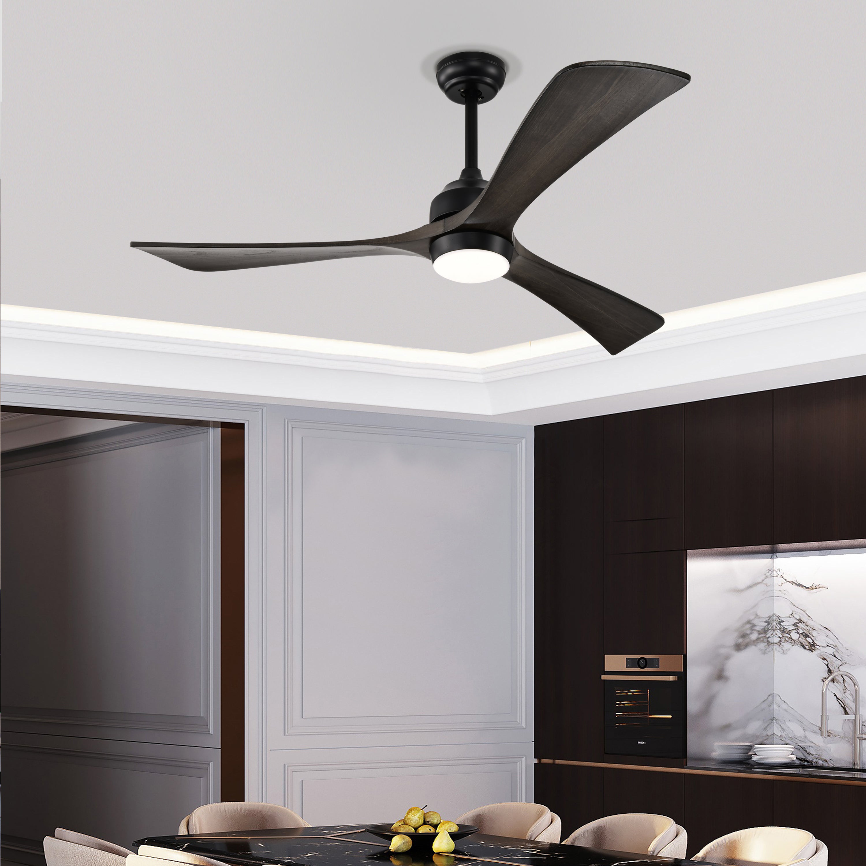 52" Iron Wood Ceiling Fan Remote Control
