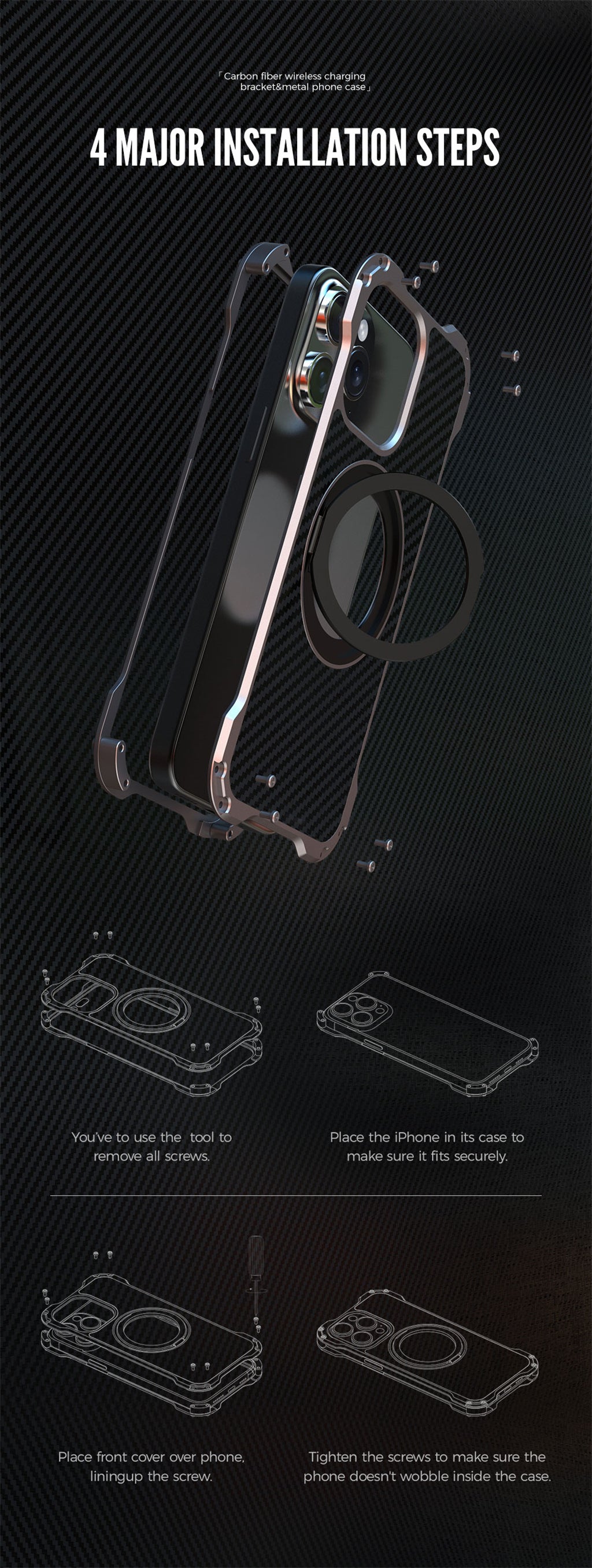 Black hole plus 518 phone case carbon fiber