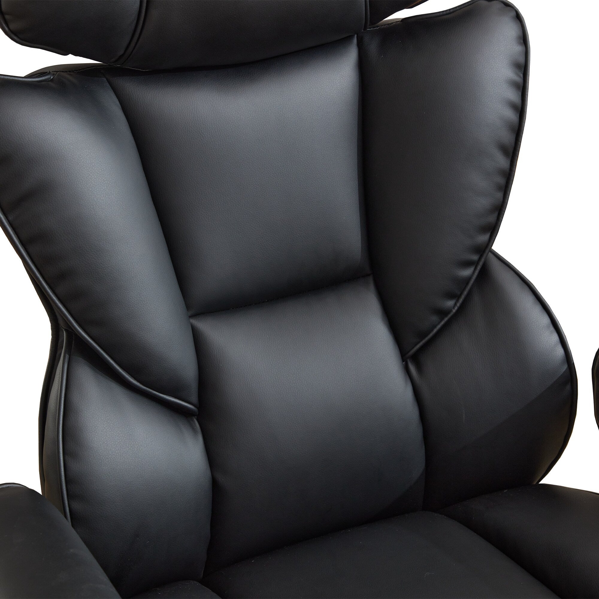 Reclining Office Chair with Footrest - Ergonomic Executive Chair with Inflatable Lumbar Support, 300lbs Capacity